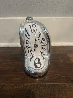 Silver Melting Clock Desk Clock from Dali museum